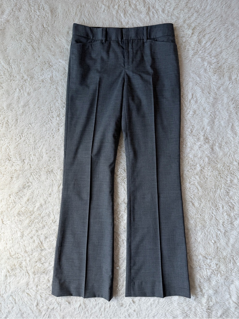 Club Monaco Woman Dark Gray Wool Tailored Flared Pants US2 Classic Contemporary